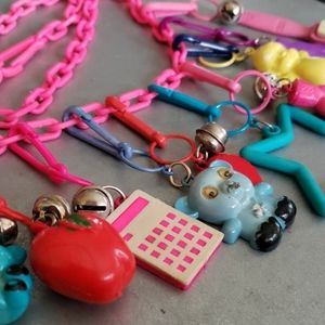 1980's bell charm necklace